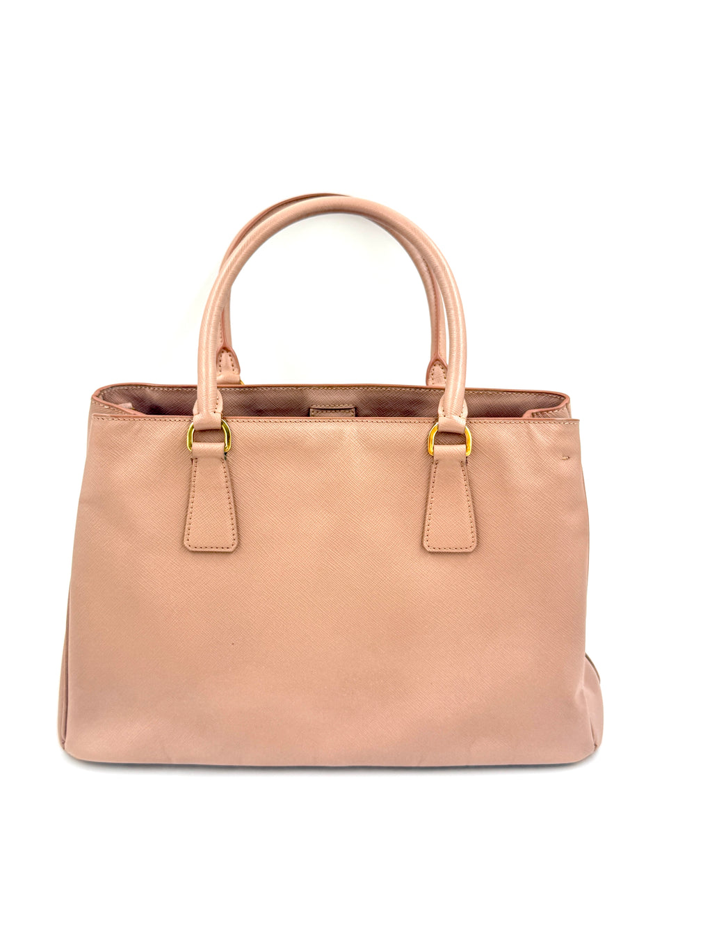 Prada Galleria Saffiano Leather in Beige with Coordinating Wallet Pre Owned Authentic