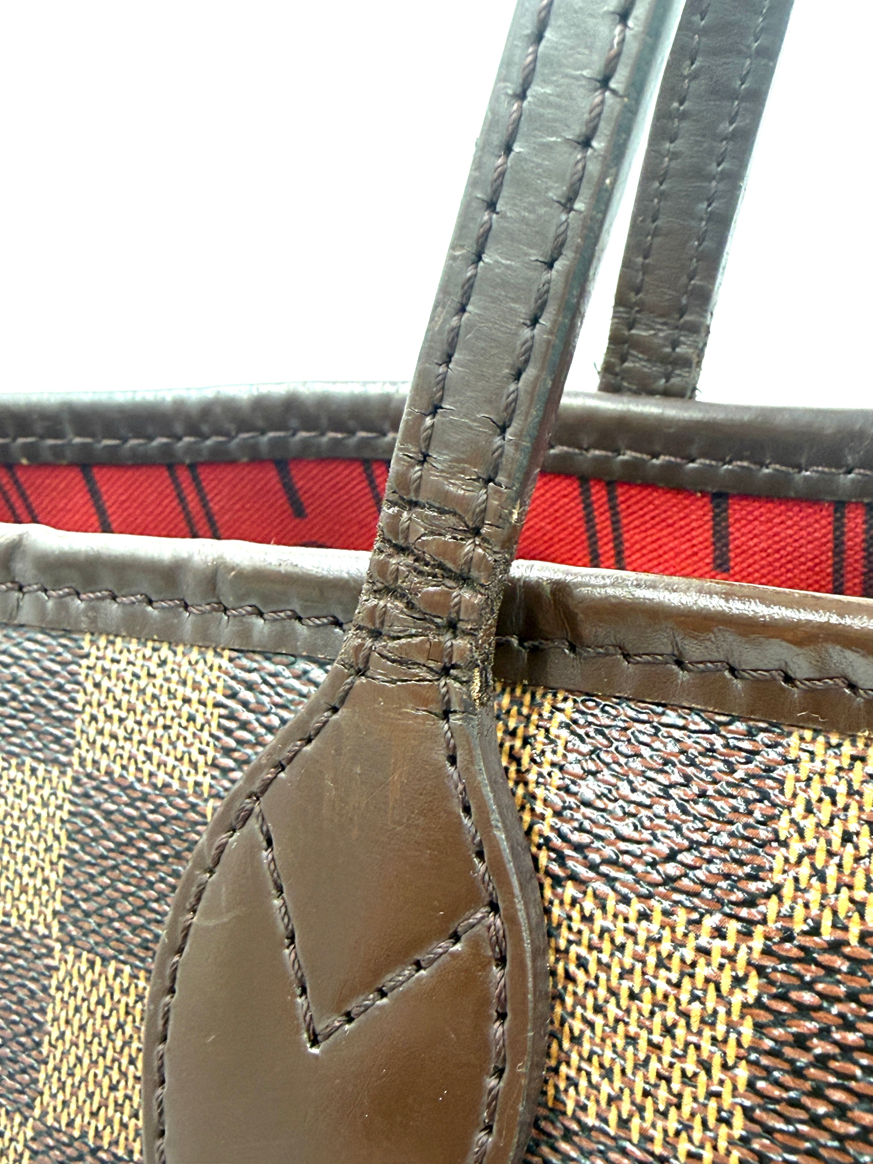 Louis Vuitton Neverfull PM Damier Ebene Pre Owned Authentic