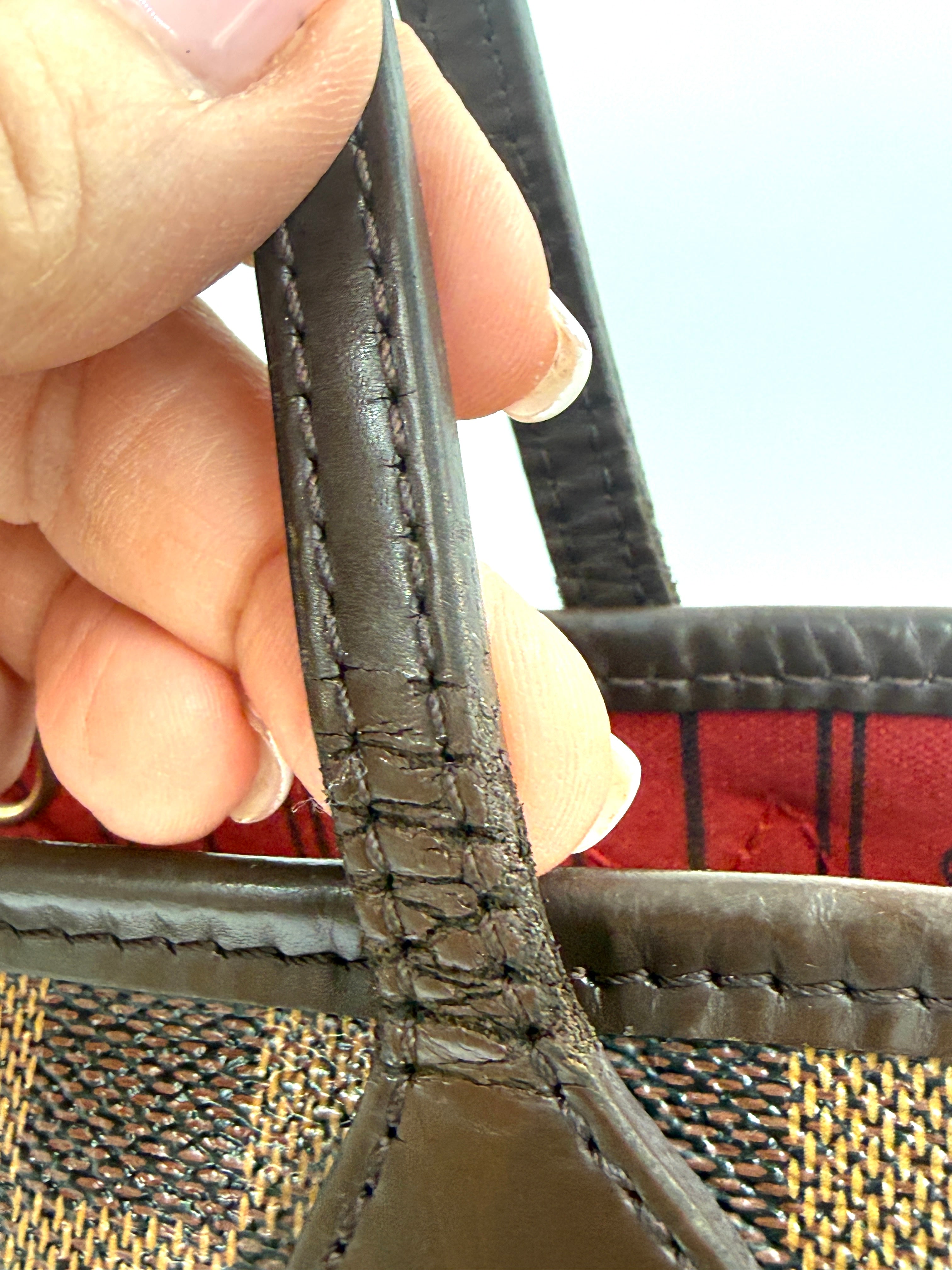 Louis Vuitton Neverfull PM Damier Ebene Pre Owned Authentic