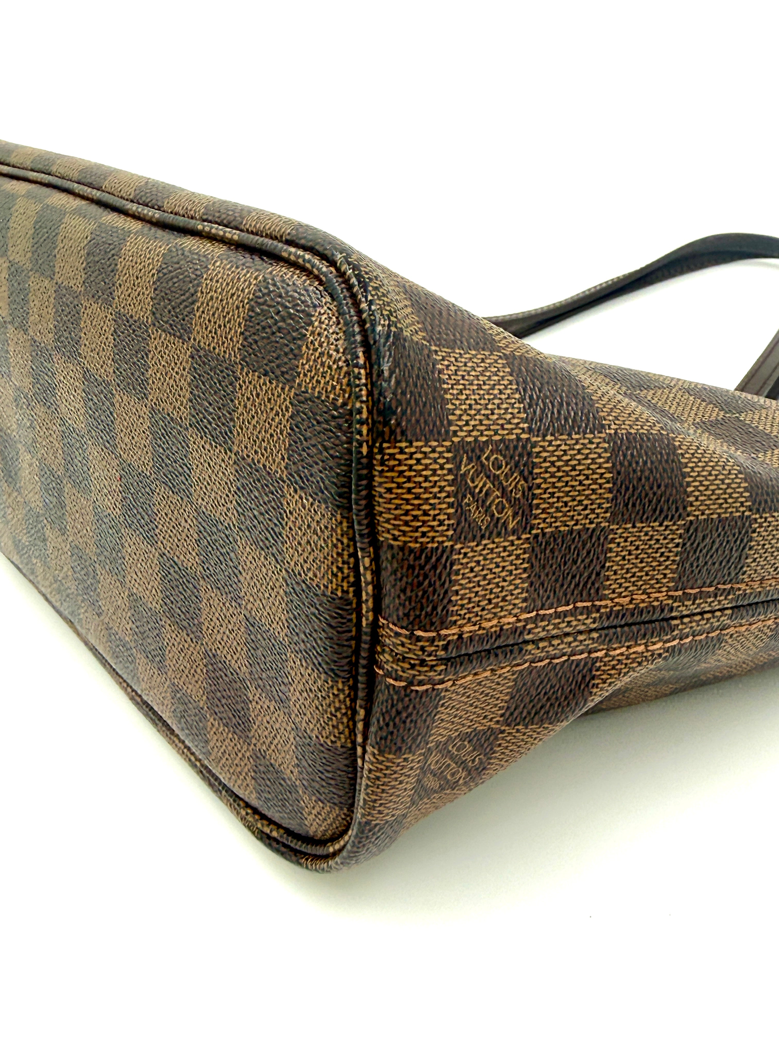 Louis Vuitton Neverfull PM Damier Ebene Pre Owned Authentic