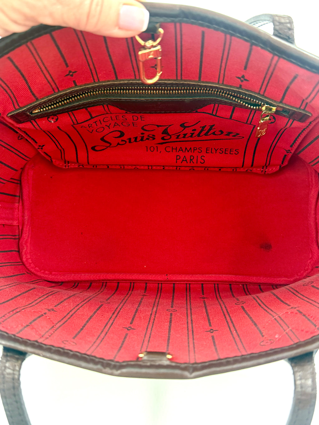 Louis Vuitton Neverfull PM Damier Ebene Pre Owned Authentic