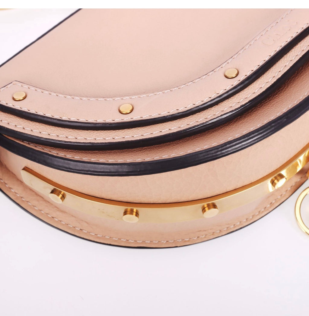 Pre-Owned Chloé Nile Minaudière Bracelet Bag Pink/Beige - Authenticated