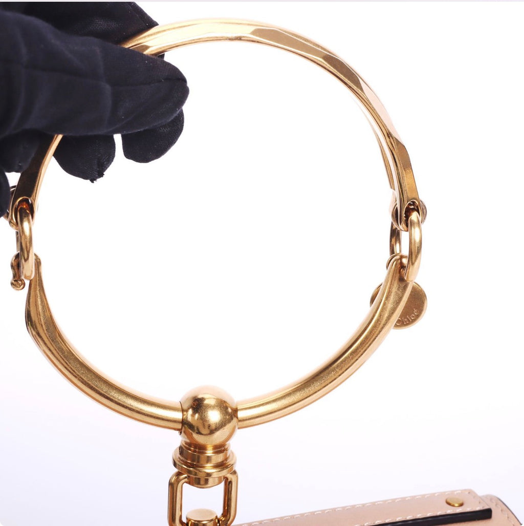 Pre-Owned Chloé Nile Minaudière Bracelet Bag Pink/Beige - Authenticated