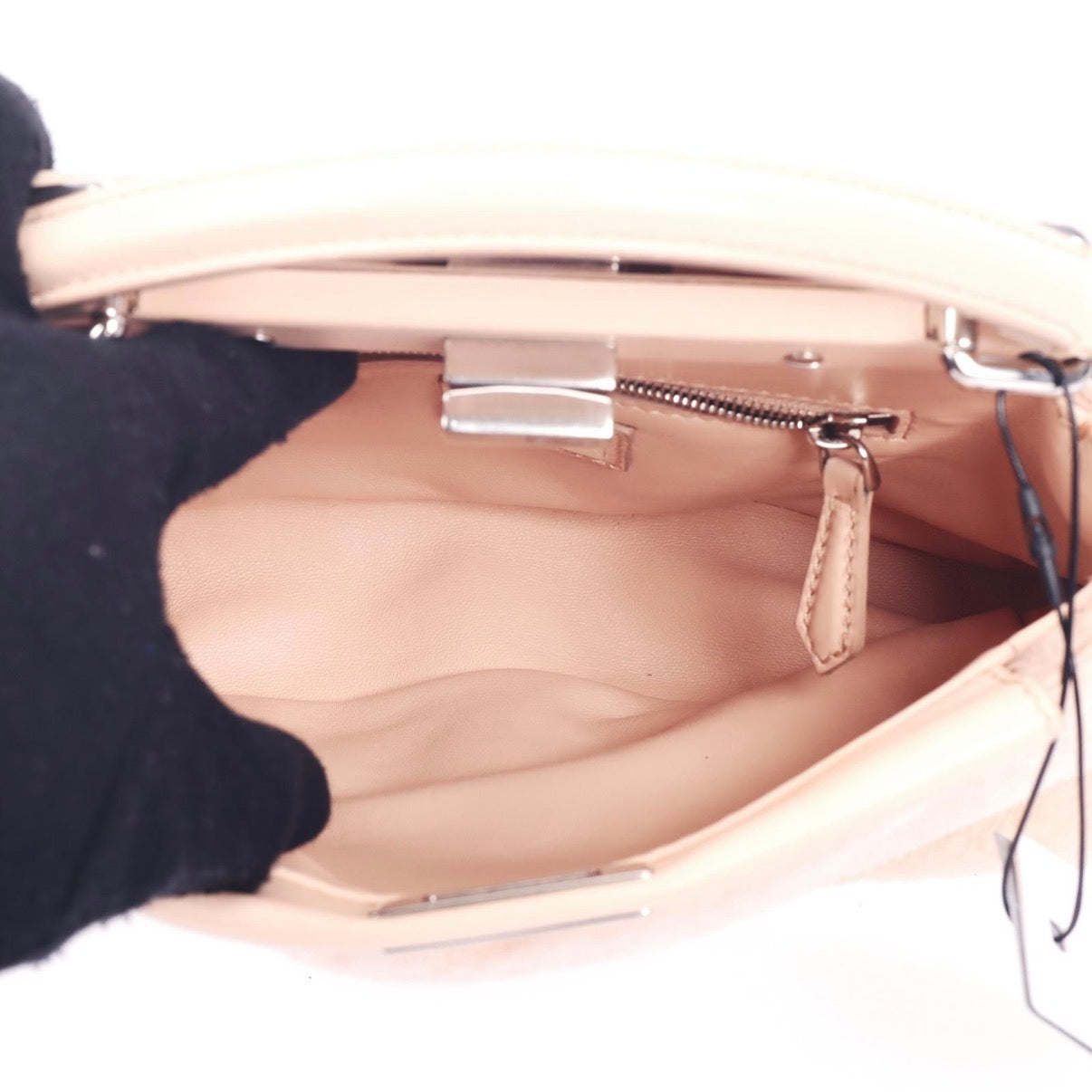 Pre-Owned Fendi Shearling Pink Mini Peekaboo Bag - Authenticated