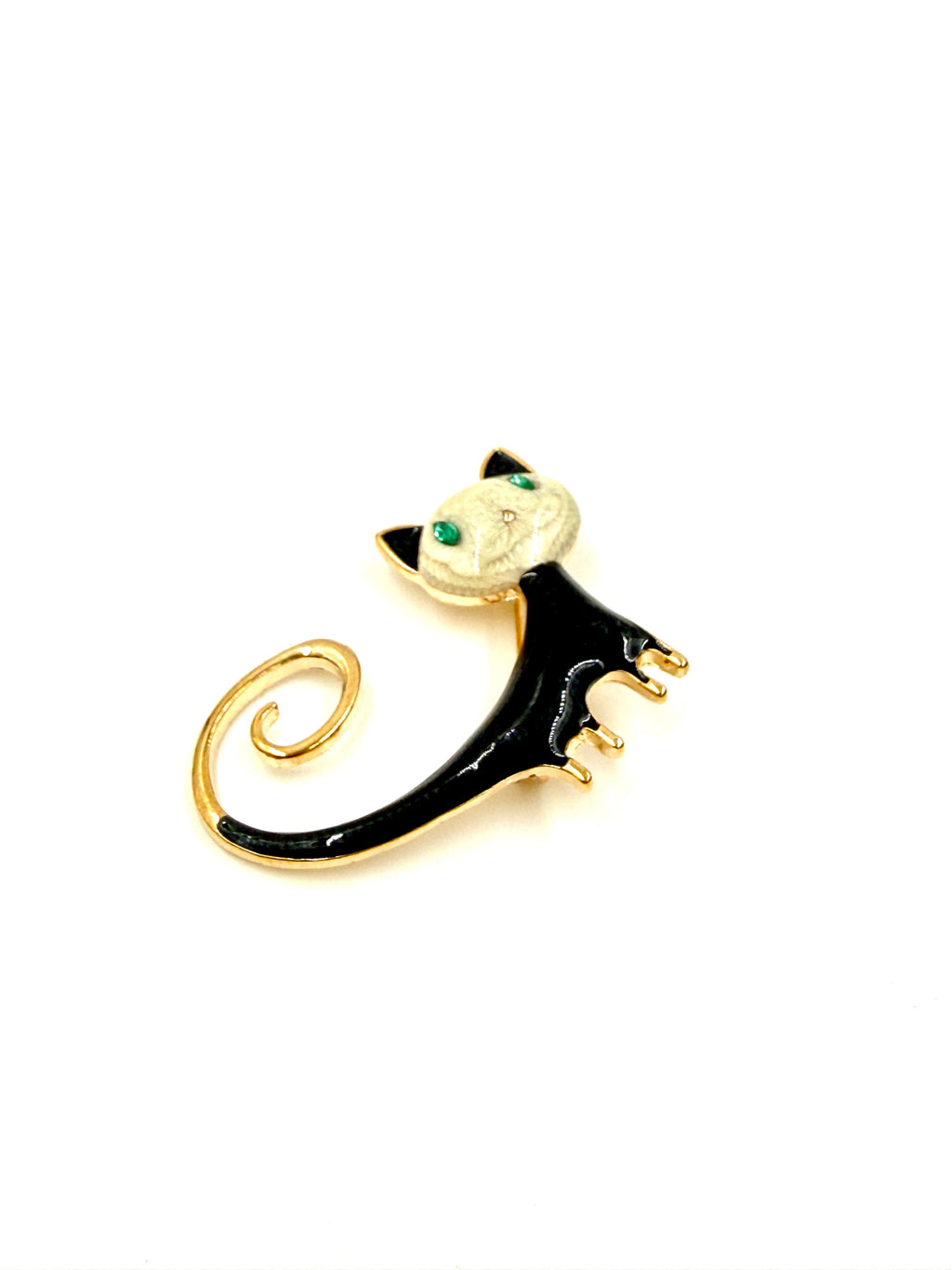 Pre-Owned Unbranded Whimsical Cat Brooch Pin