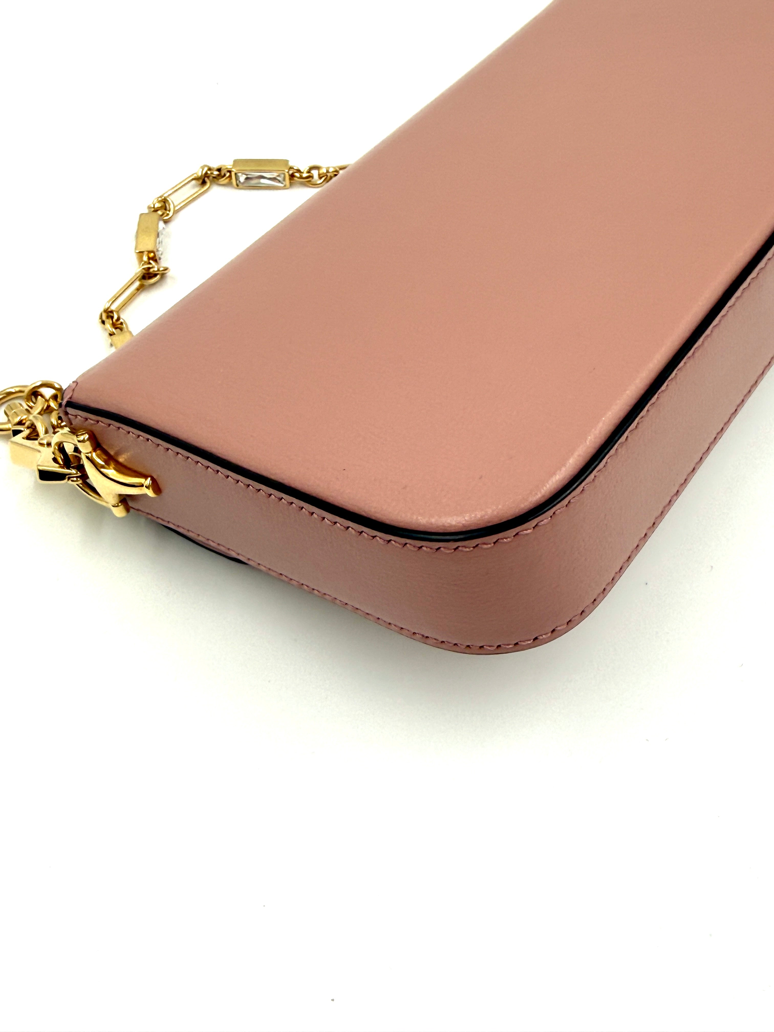 Pre-Owned Gucci Horsebit 1955 Mini Shoulder Bag Dusty Carmine Rose - Authenticated