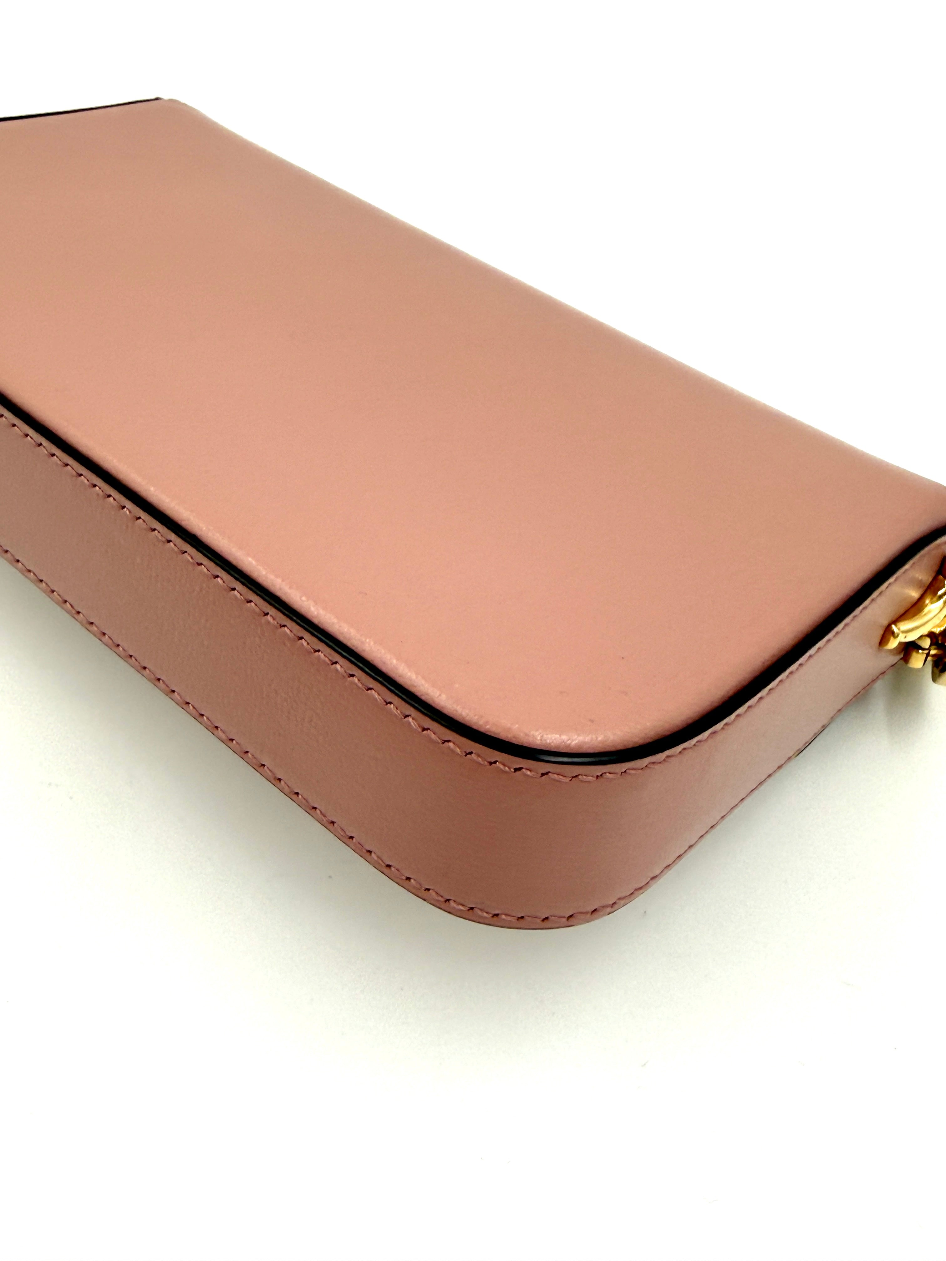 Pre-Owned Gucci Horsebit 1955 Mini Shoulder Bag Dusty Carmine Rose - Authenticated