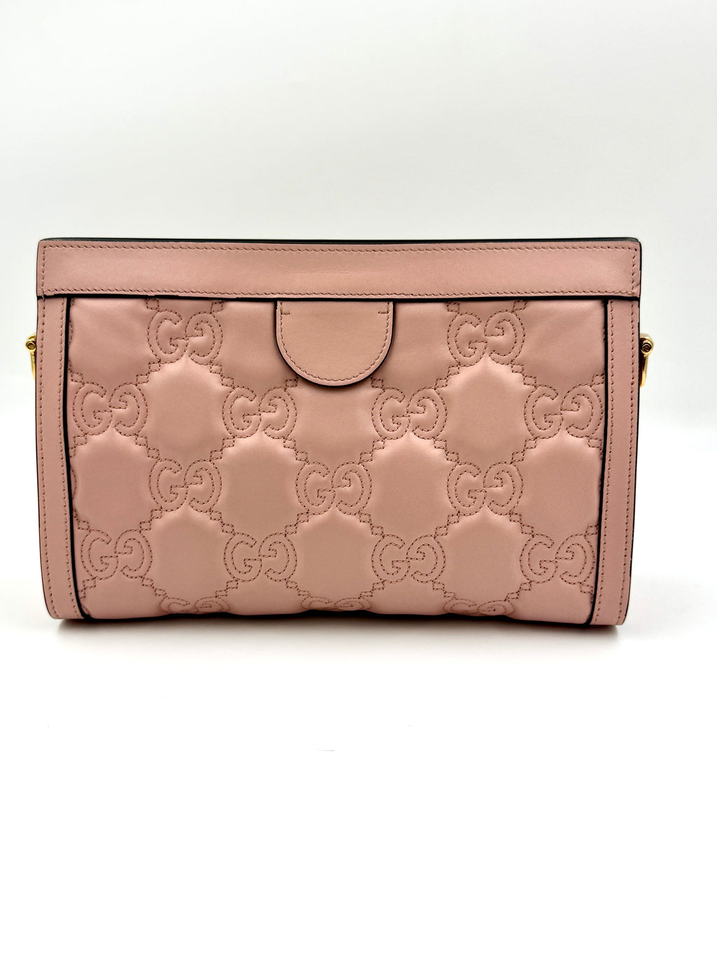 Pre-Owned GUCCI Calfskin GG Matelasse  Bag Perfect Pink Natural - Authenticated