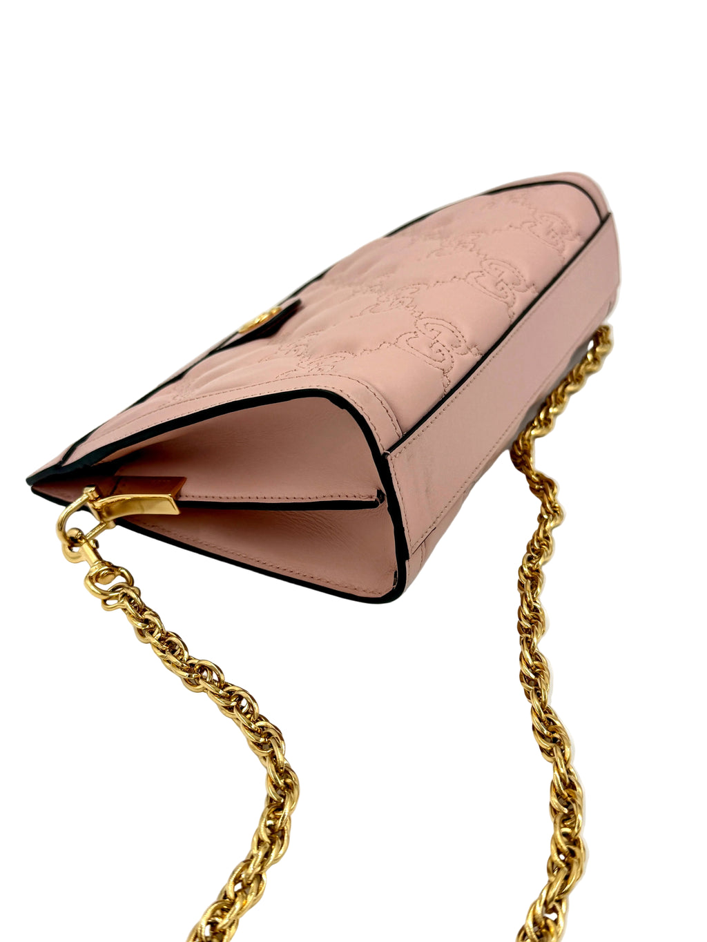 Pre-Owned GUCCI Calfskin GG Matelasse  Bag Perfect Pink Natural - Authenticated