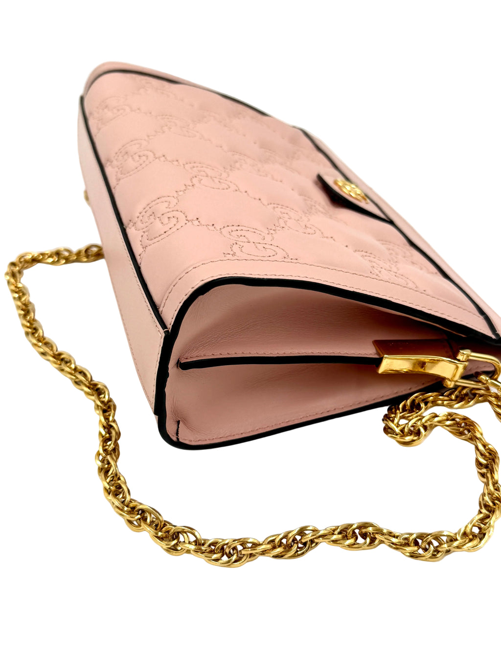 Pre-Owned GUCCI Calfskin GG Matelasse  Bag Perfect Pink Natural - Authenticated