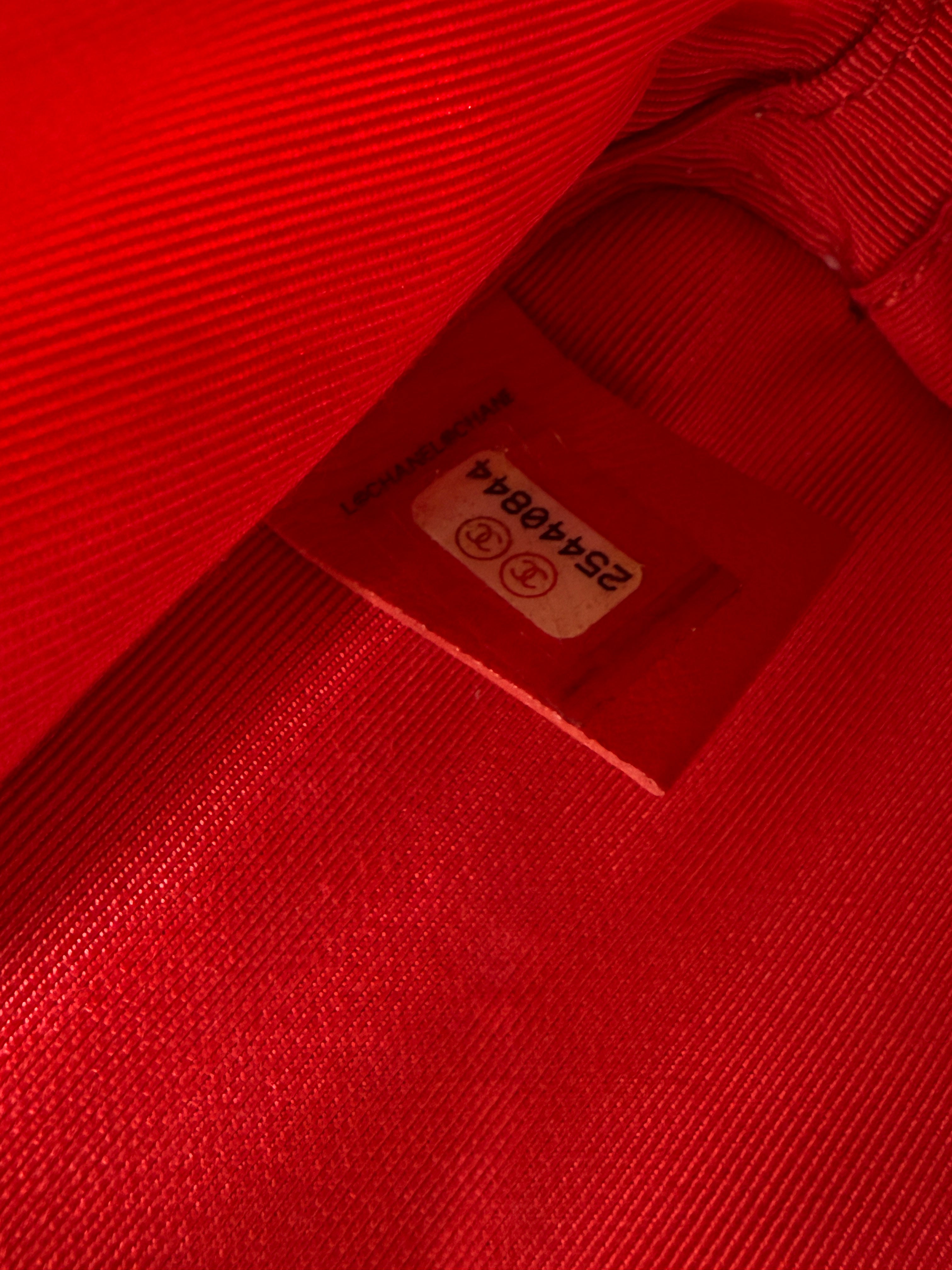 Pre-Owned CHANEL Mini CC Box Camera Bag with Silver Hardware Red - Authenticated