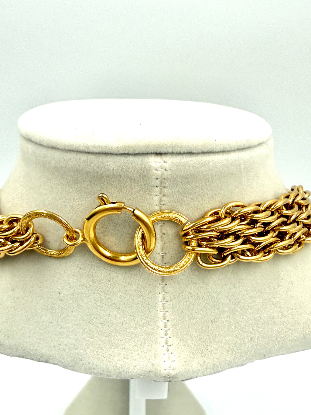 Pre-owned Chanel Vintage Gold Namesake Charm Multi Strand Necklace - Authenticated