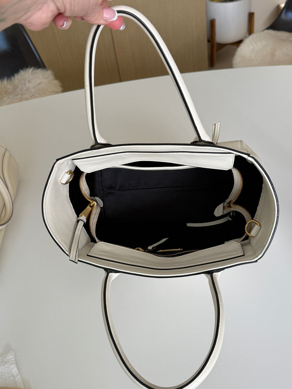 Miu Miu Trapeze Leather Tote - Pre Owned Authentic