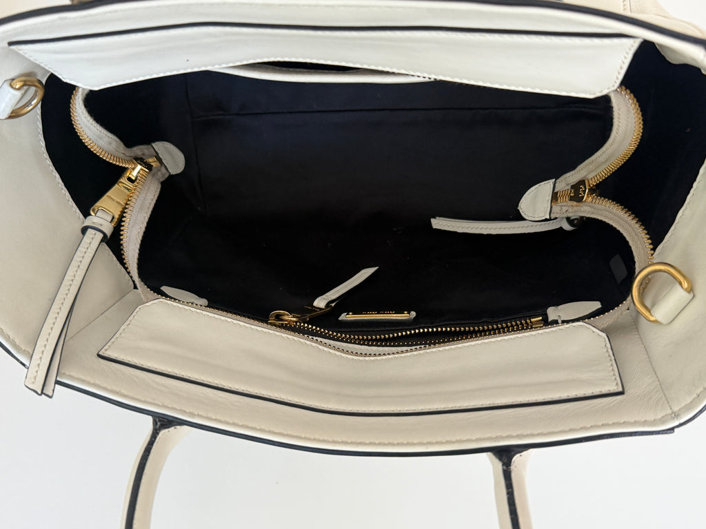 Miu Miu Trapeze Leather Tote - Pre Owned Authentic