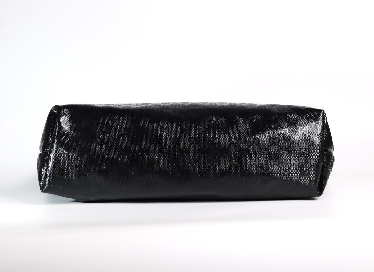 Pre-Owned Gucci Black Imprimé Large Tote - Vintage Early 2000s GG Monogram - Authenticated