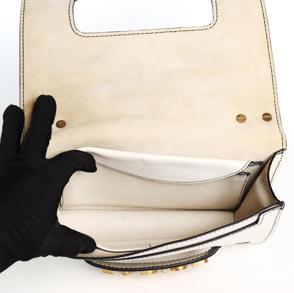 Pre-Owned Christian Dior J'adior Shoulder/Clutch Bag with Chain Strap Ivory - Authenticated