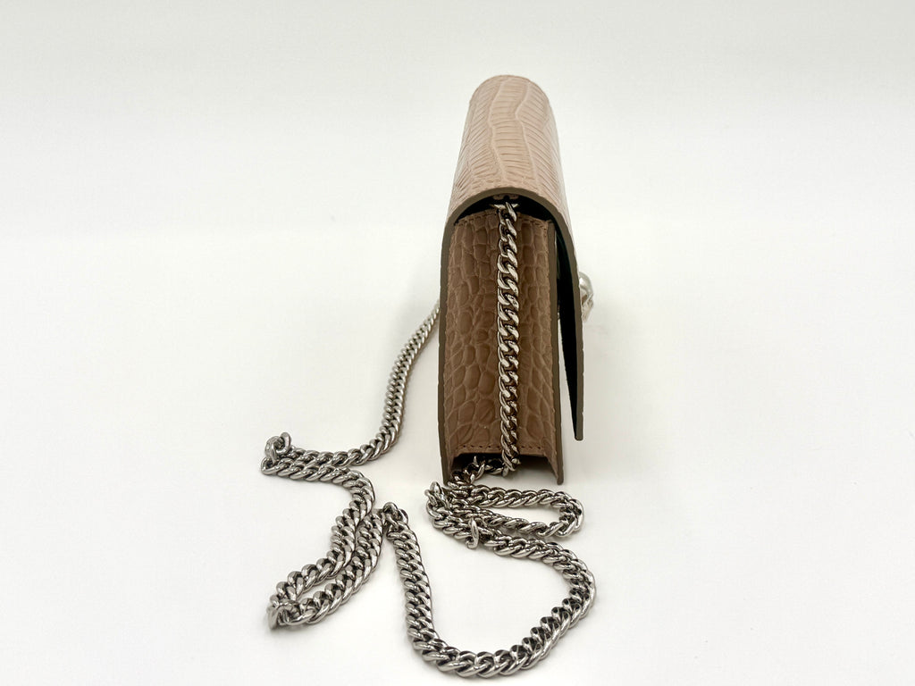 Alexander McQueen Skull Croc Embossed Shoulder Bag - Pre Owned Authentic