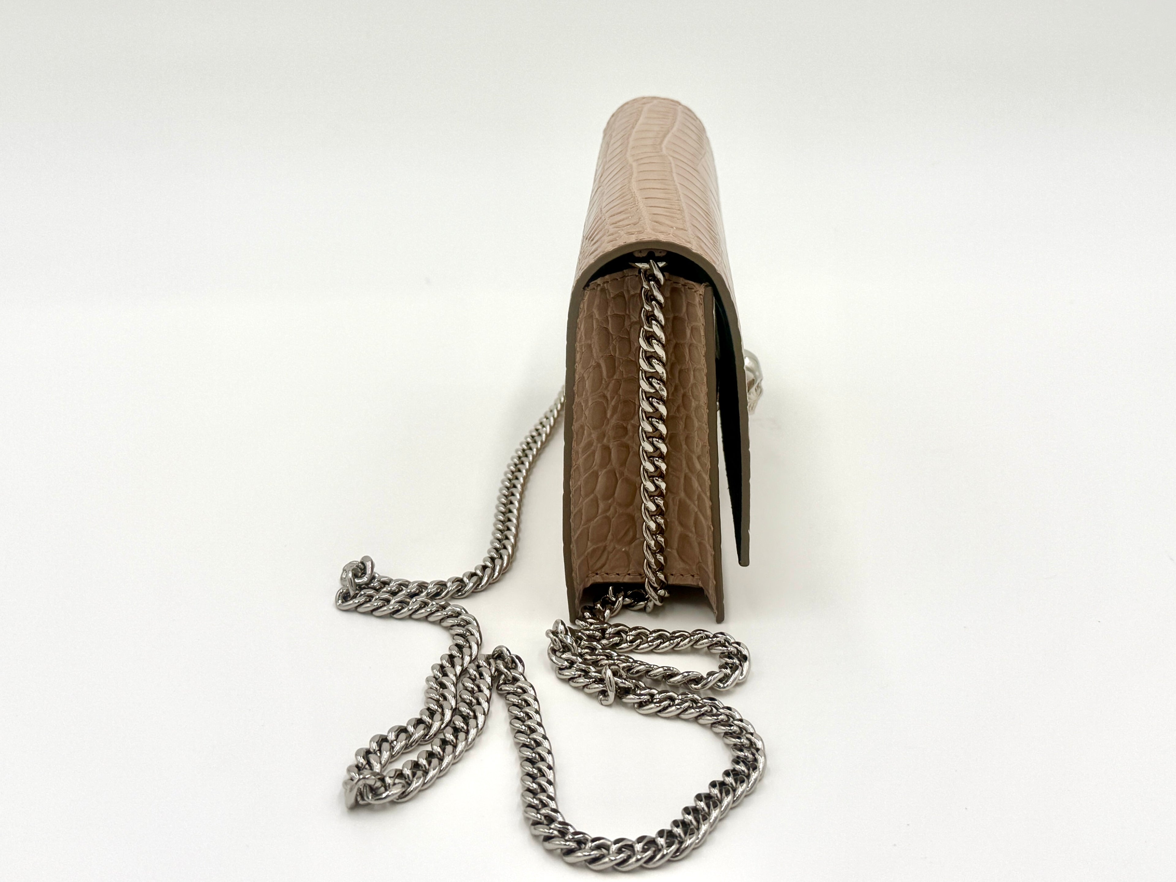 Alexander McQueen Skull Croc Embossed Shoulder Bag - Pre Owned Authentic