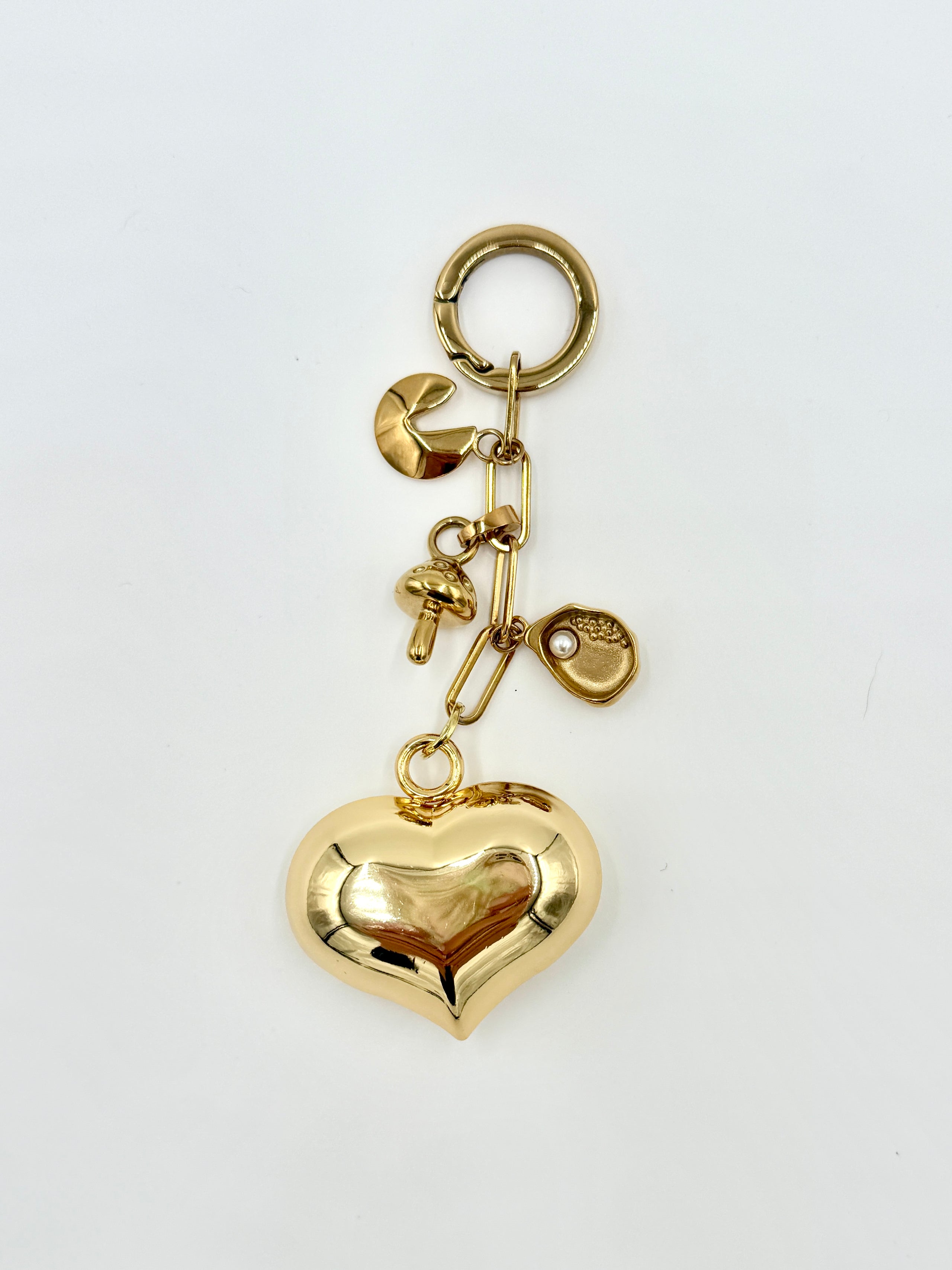 Bag Charm with a Heart of Gold