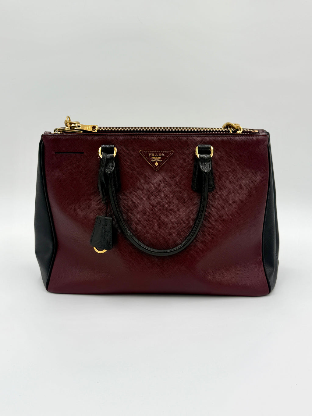 Prada Saffiano Leather Galleria Double Zip Tote - Pre Owned Authentic