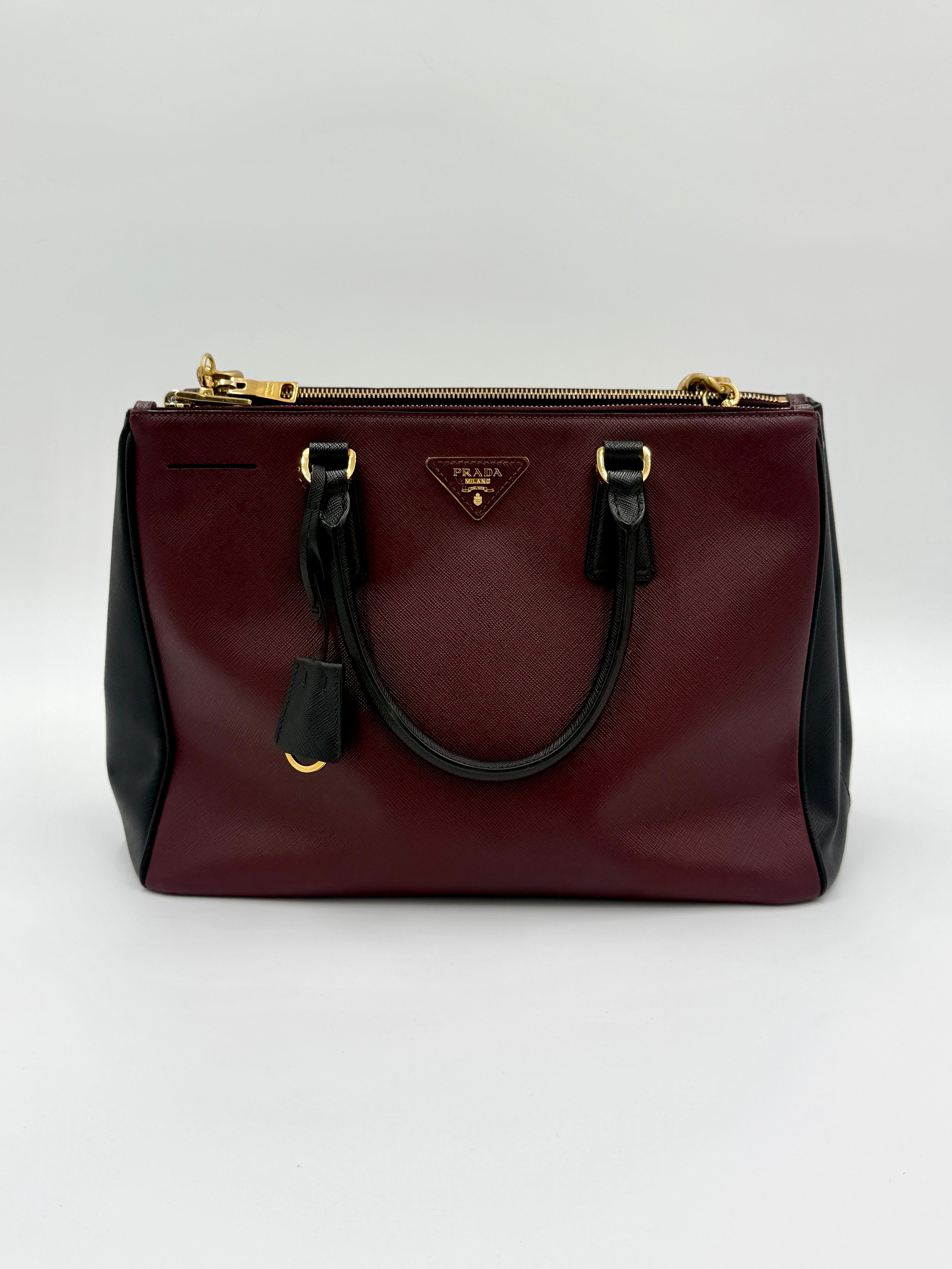 Prada Saffiano Leather Galleria Double Zip Tote - Pre Owned Authentic