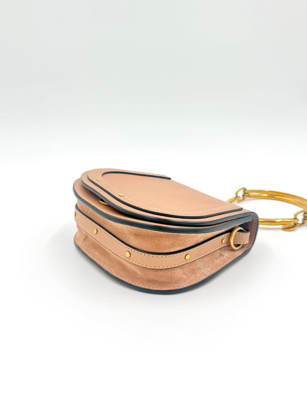 Pre-Owned Chloe Leather and Suede Small Nile Bracelet Crossbody Bag - Authenticated