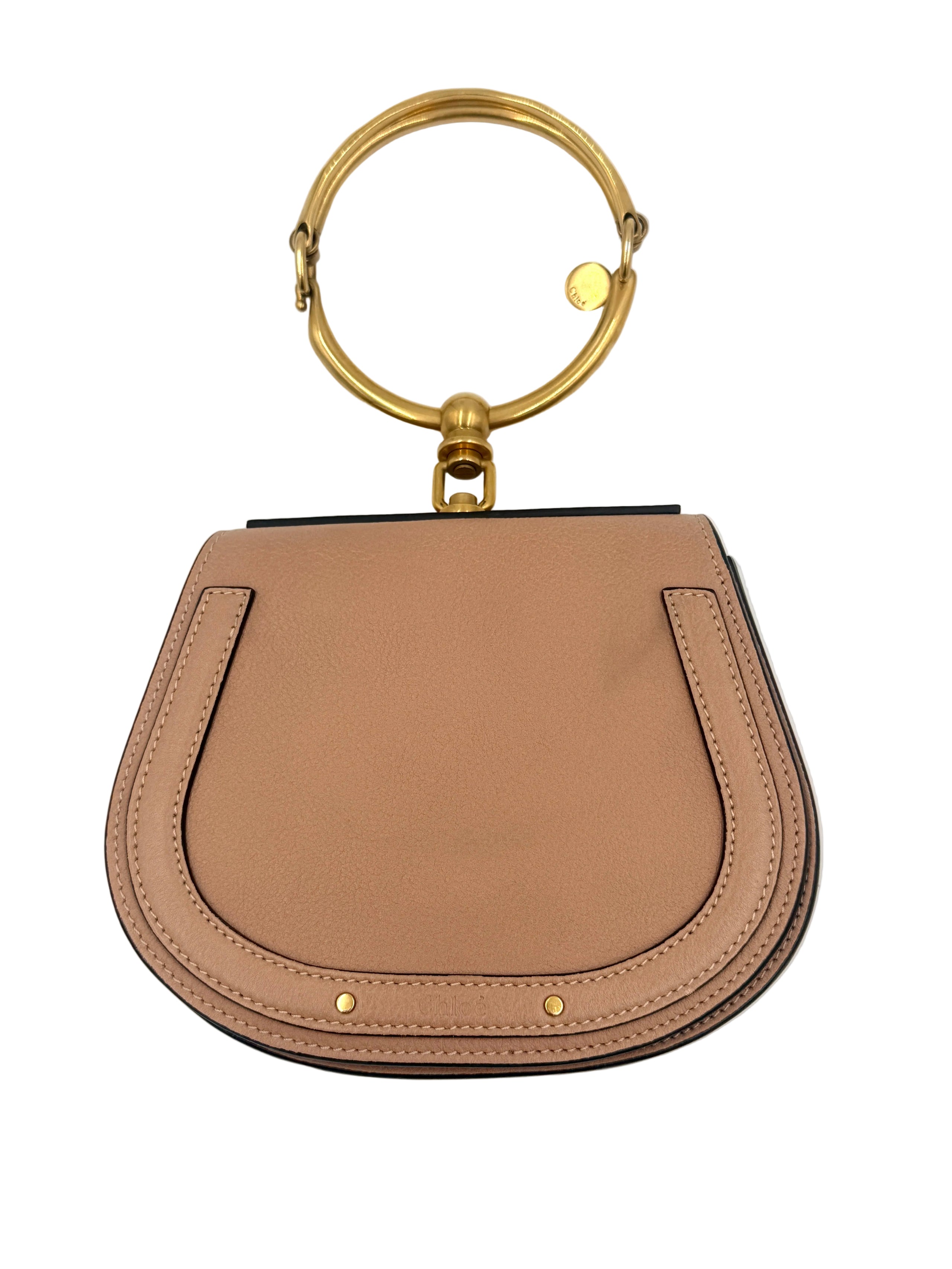 Pre-Owned Chloe Leather and Suede Small Nile Bracelet Crossbody Bag - Authenticated