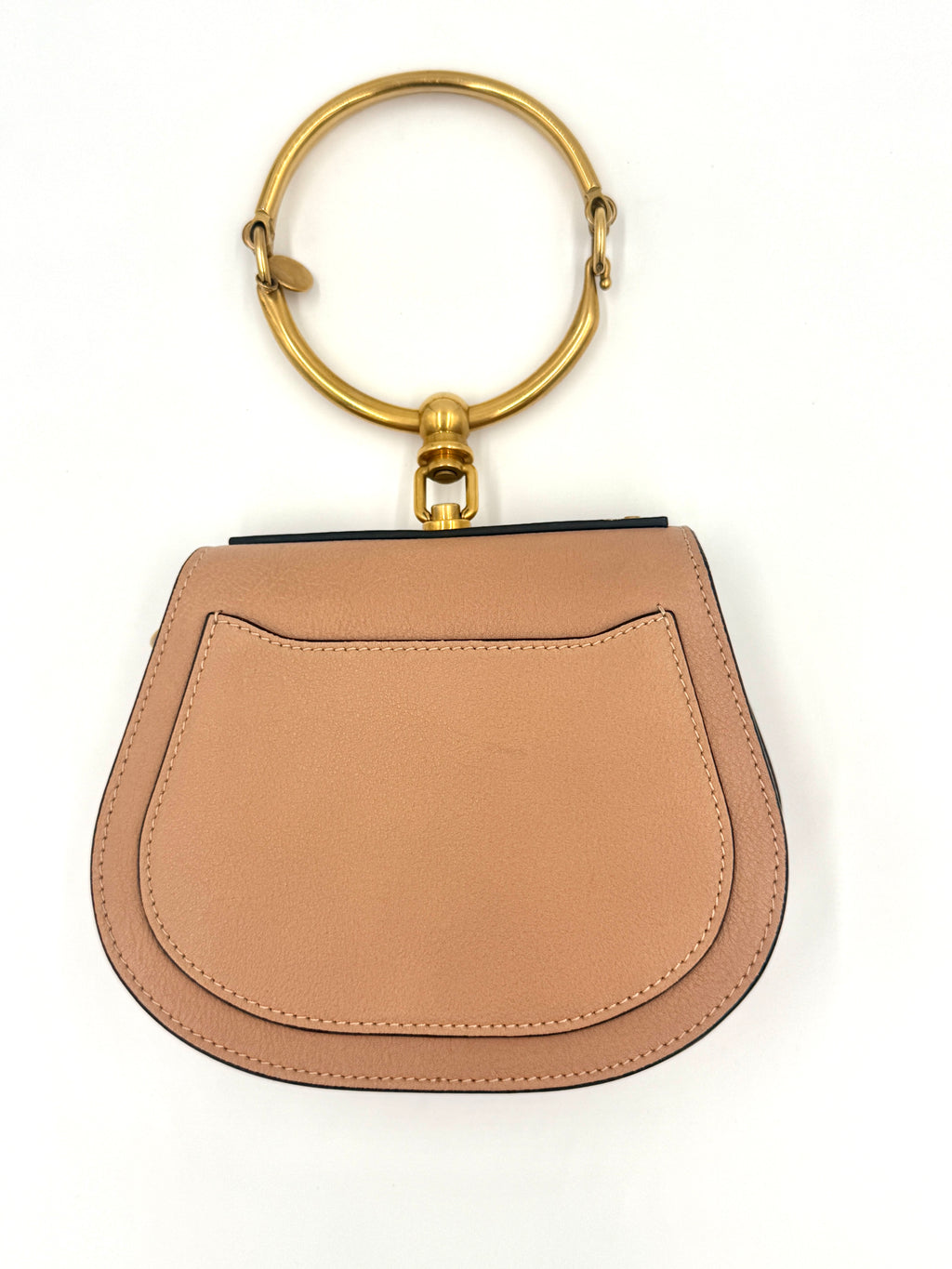 Pre-Owned Chloe Leather and Suede Small Nile Bracelet Crossbody Bag - Authenticated