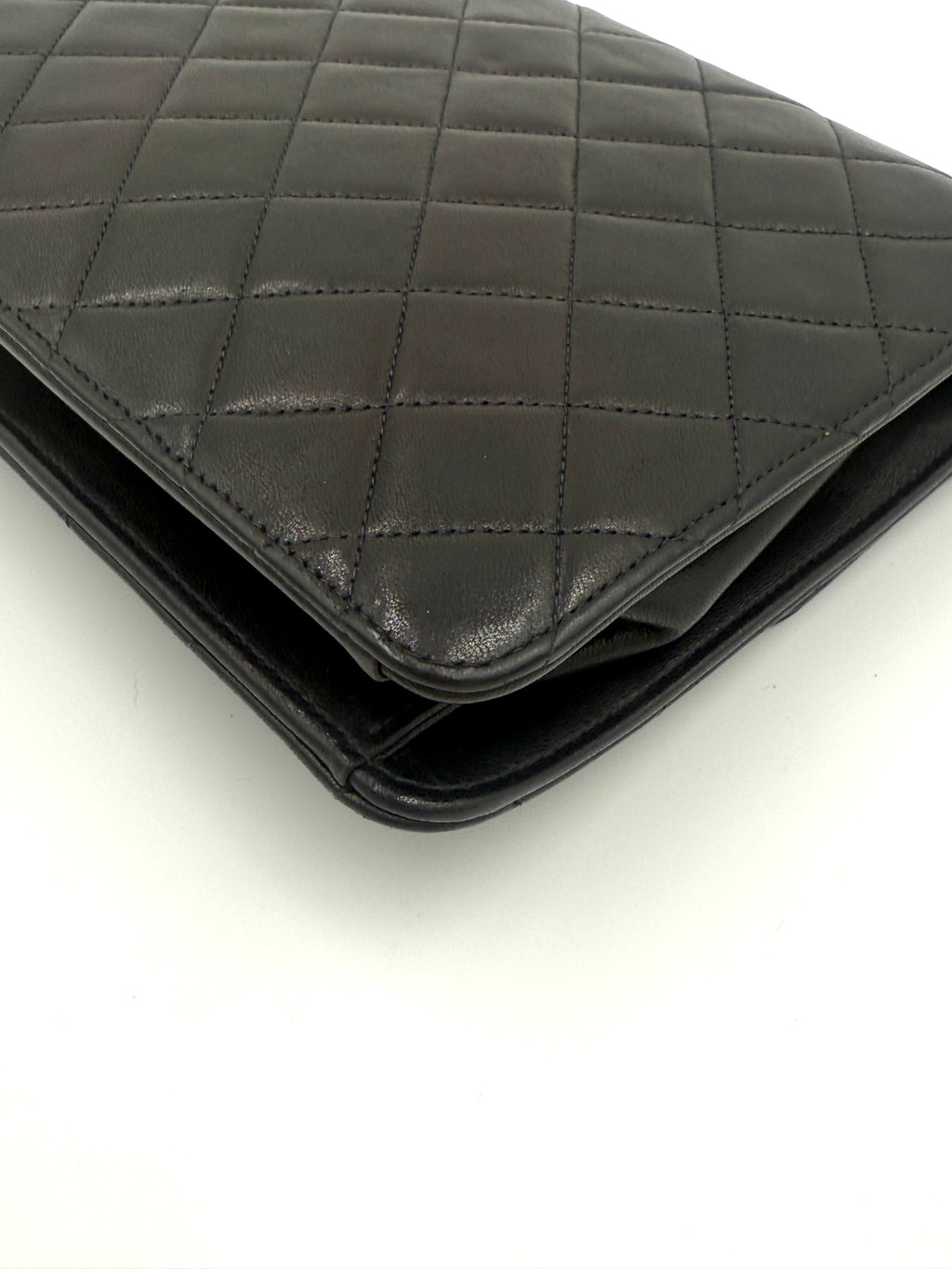 Pre-Owned Chanel Vintage Matelasse Single Flap Chain Shoulder Bag  Black Lambskin with Gold Hardware - Authenticated