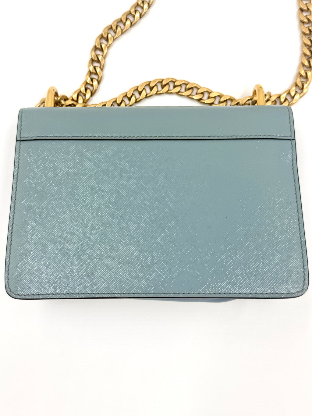 Prada Blue Saffiano Leather Crossbody Shoulder Bag - Pre Owned Authentic