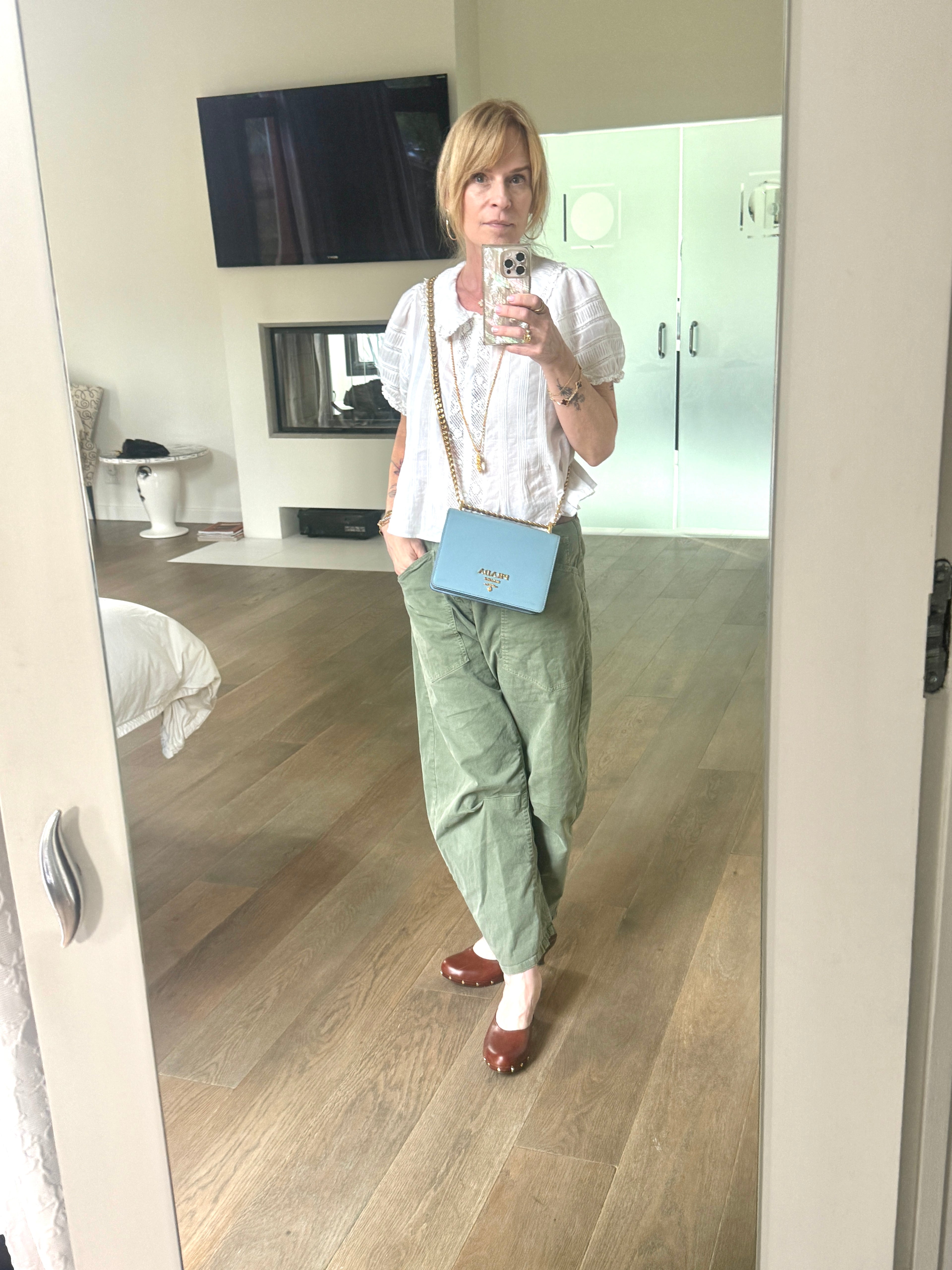 Prada Blue Saffiano Leather Crossbody Shoulder Bag - Pre Owned Authentic