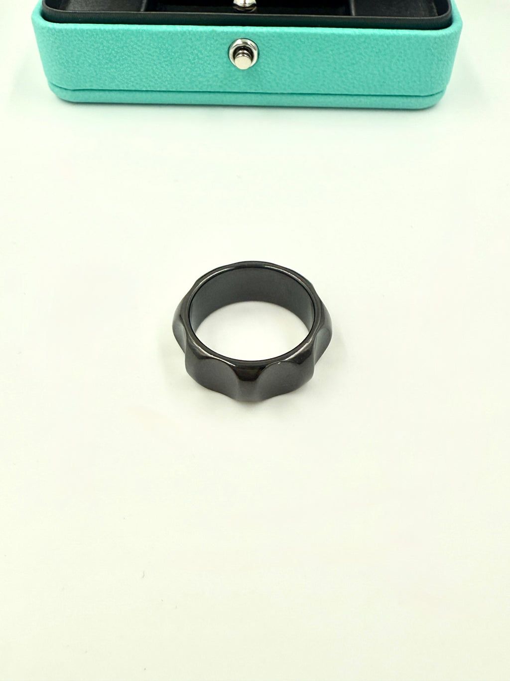 Tiffany & Co Black Titanium Paloma Picasso Groove Ring Band - Pre Owned Authentic