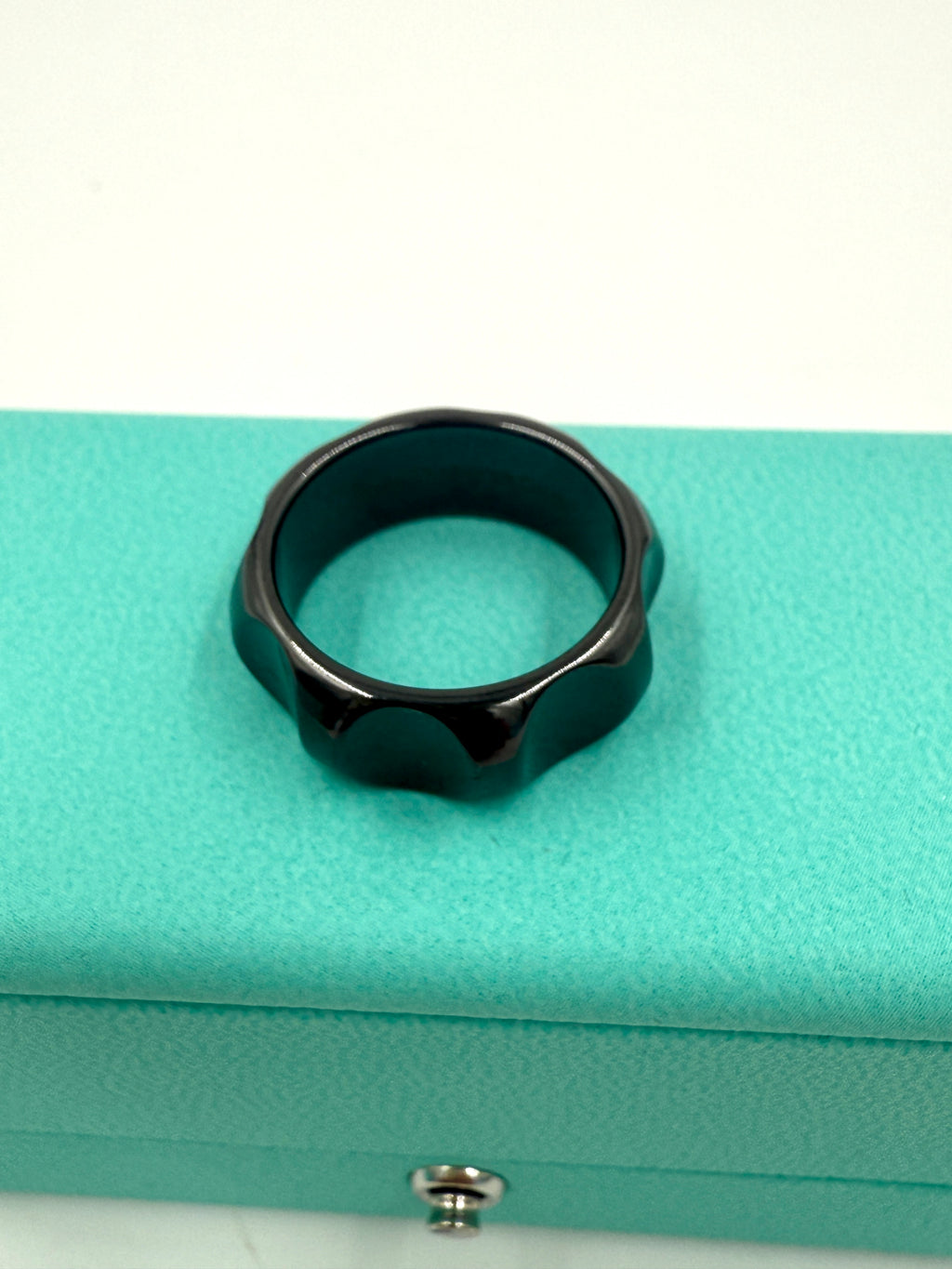 Tiffany & Co Black Titanium Paloma Picasso Groove Ring Band - Pre Owned Authentic