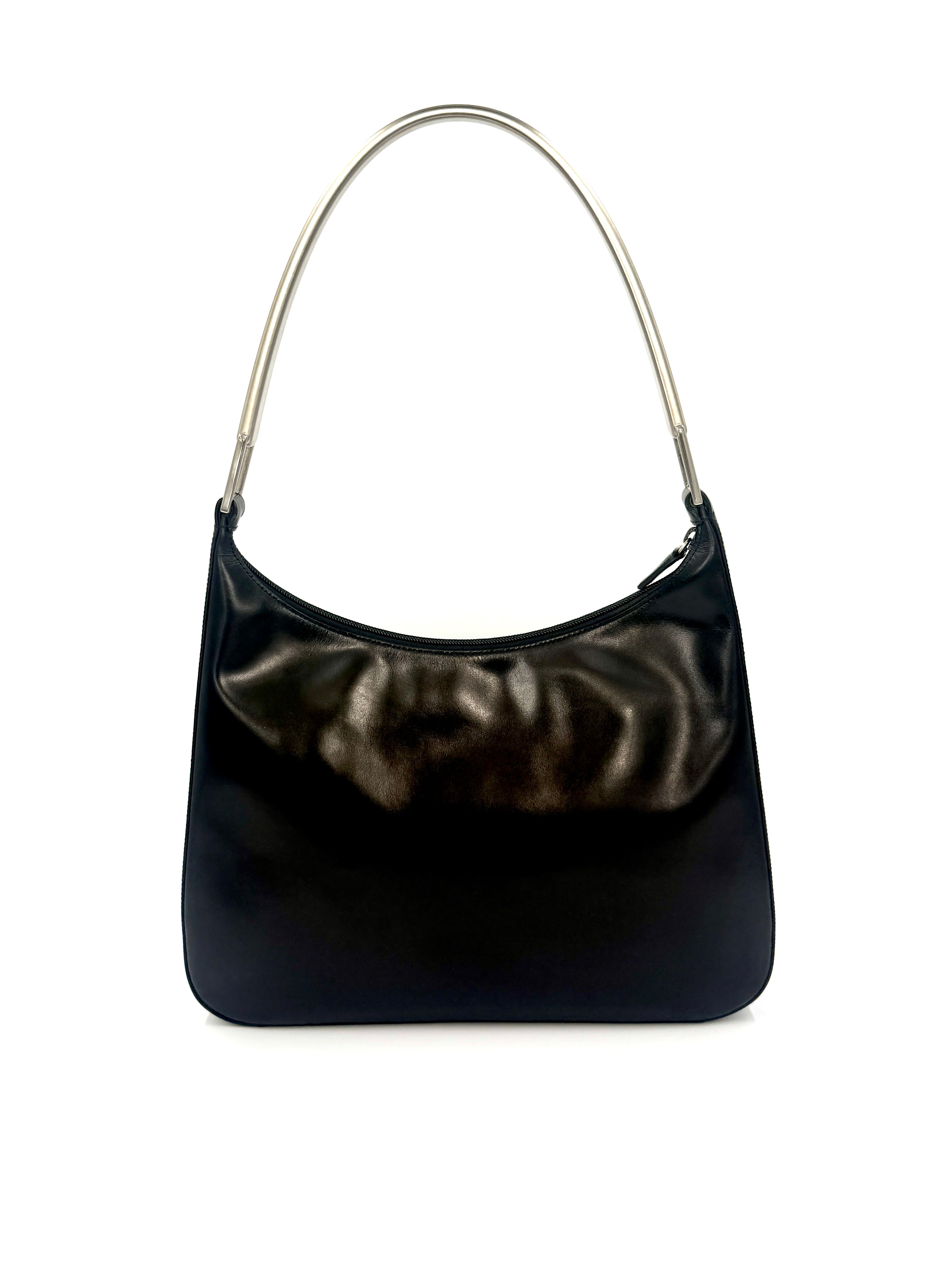 Prada Vitello Metallo Cleo Shoulder Bag - Pre Owned Authentic