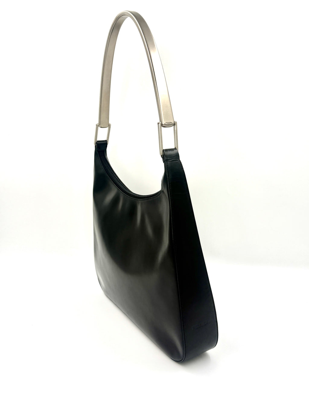 Prada Vitello Metallo Cleo Shoulder Bag - Pre Owned Authentic