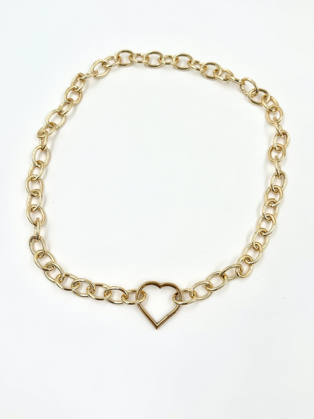 Hawley Studio Gold Filled Chain with Heart Carabiner 24"