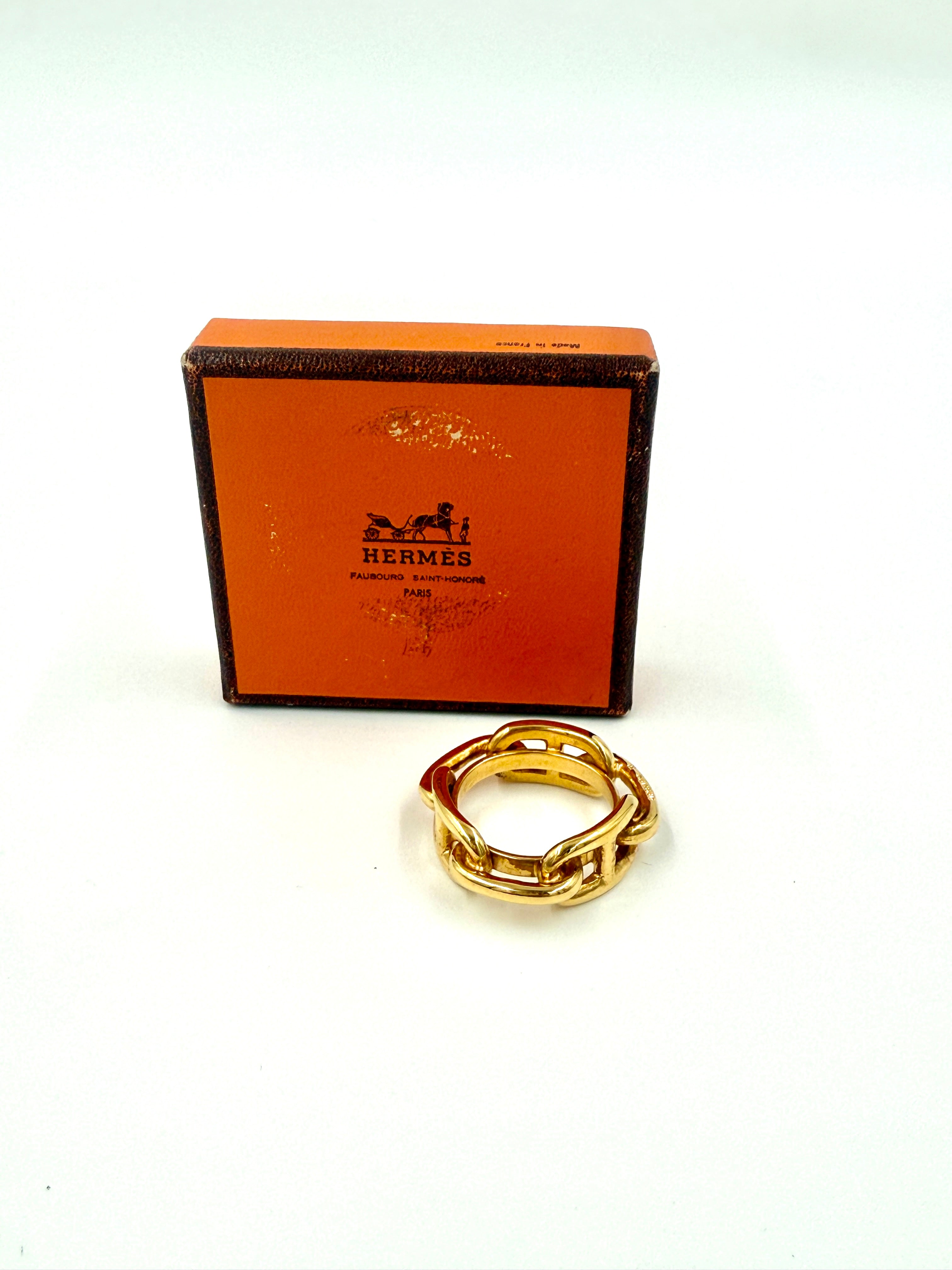 Hermes Chaine d'Ancre Scarf Ring with Box - Pre Owned Authentic