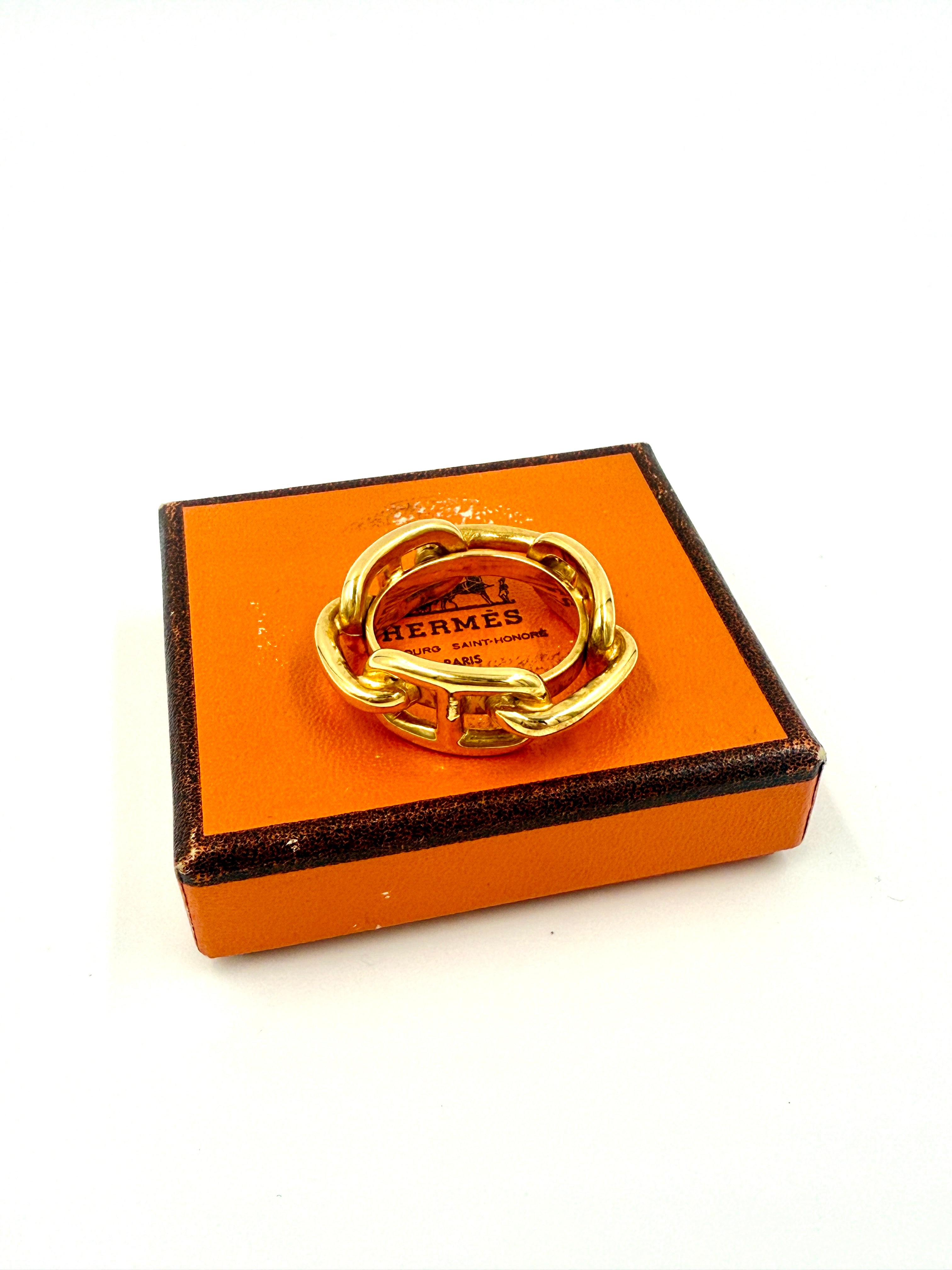 Hermes Chaine d'Ancre Scarf Ring with Box - Pre Owned Authentic