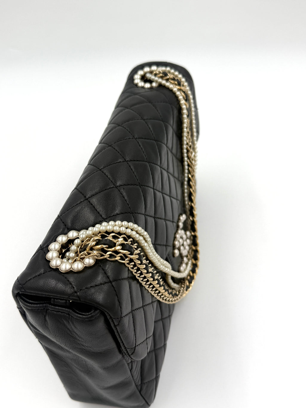 Chanel Westminster Bag Black Lambskin with Pearl Details - Pre Owned Authentic